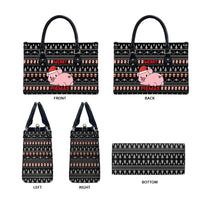 Merry Pigmas Christmas Leather Bag Xmas Holiday Patterns - Wonder Print Shop