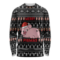 Merry Pigmas Christmas Long Sleeve Shirt Xmas Holiday Patterns - Wonder Print Shop