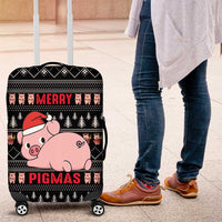 Merry Pigmas Christmas Luggage Cover Xmas Holiday Patterns - Wonder Print Shop