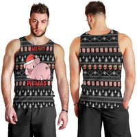Merry Pigmas Christmas Men Tank Top Xmas Holiday Patterns - Wonder Print Shop