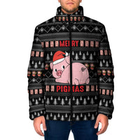 Merry Pigmas Christmas Padded Jacket Xmas Holiday Patterns - Wonder Print Shop