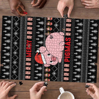 Merry Pigmas Christmas Puzzle Xmas Holiday Patterns - Wonder Print Shop