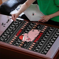 Merry Pigmas Christmas Puzzle Xmas Holiday Patterns - Wonder Print Shop