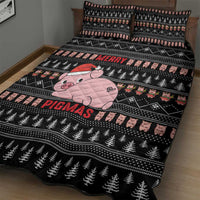 Merry Pigmas Christmas Quilt Bed Set Xmas Holiday Patterns - Wonder Print Shop