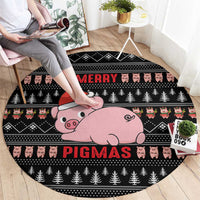 Merry Pigmas Christmas Round Carpet Xmas Holiday Patterns - Wonder Print Shop