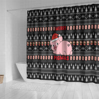 Merry Pigmas Christmas Shower Curtain Xmas Holiday Patterns - Wonder Print Shop