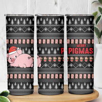 Merry Pigmas Christmas Skinny Tumbler Xmas Holiday Patterns - Wonder Print Shop