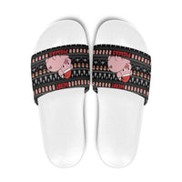 Merry Pigmas Christmas Slide Sandals Xmas Holiday Patterns - Wonder Print Shop