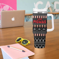 Merry Pigmas Christmas Tumbler With Handle Xmas Holiday Patterns - Wonder Print Shop