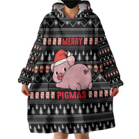 Merry Pigmas Christmas Wearable Blanket Hoodie Xmas Holiday Patterns - Wonder Print Shop