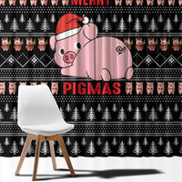 Merry Pigmas Christmas Window Curtain Xmas Holiday Patterns - Wonder Print Shop