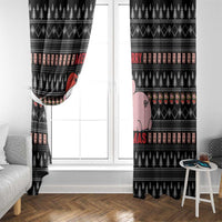 Merry Pigmas Christmas Window Curtain Xmas Holiday Patterns - Wonder Print Shop