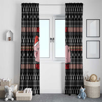 Merry Pigmas Christmas Window Curtain Xmas Holiday Patterns - Wonder Print Shop