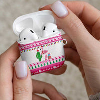 Pink Flamingo Christmas AirPods Case Xmas Holiday Patterns - Wonder Print Shop