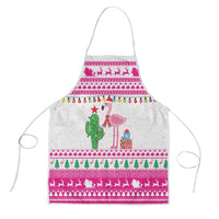Pink Flamingo Christmas Apron Xmas Holiday Patterns - Wonder Print Shop