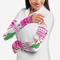 Pink Flamingo Christmas Arm Sleeves Xmas Holiday Patterns - Wonder Print Shop