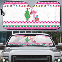 Pink Flamingo Christmas Auto Sun Shade Xmas Holiday Patterns - Wonder Print Shop