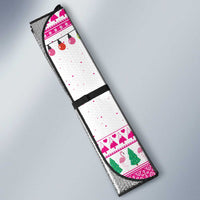 Pink Flamingo Christmas Auto Sun Shade Xmas Holiday Patterns - Wonder Print Shop