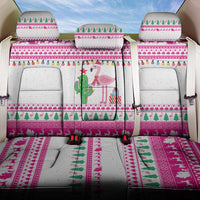 Pink Flamingo Christmas Back Car Seat Cover Xmas Holiday Patterns - Wonder Print Shop