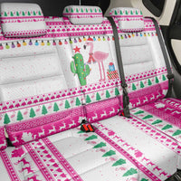 Pink Flamingo Christmas Back Car Seat Cover Xmas Holiday Patterns - Wonder Print Shop