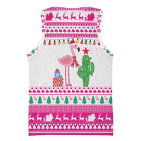 Pink Flamingo Christmas Basketball Jersey Xmas Holiday Patterns - Wonder Print Shop