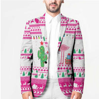 Pink Flamingo Christmas Blazer Xmas Holiday Patterns - Wonder Print Shop