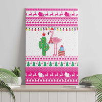 Pink Flamingo Christmas Canvas Wall Art Xmas Holiday Patterns - Wonder Print Shop