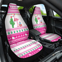 Pink Flamingo Christmas Car Seat Cover Xmas Holiday Patterns - Wonder Print Shop
