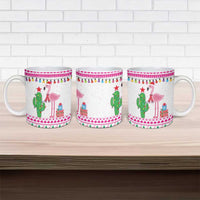 Pink Flamingo Christmas Ceramic Mug Xmas Holiday Patterns - Wonder Print Shop