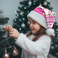 Pink Flamingo Christmas Santa Hat Xmas Holiday Patterns - Wonder Print Shop