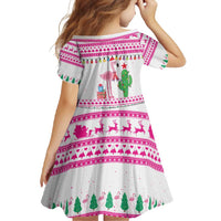 Pink Flamingo Christmas Family Matching Off Shoulder Maxi Dress and Hawaiian Shirt Xmas Holiday Patterns - Wonder Print Shop