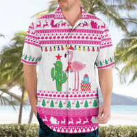 Pink Flamingo Christmas Hawaiian Shirt Xmas Holiday Patterns - Wonder Print Shop