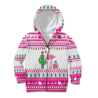 Pink Flamingo Christmas Kid Hoodie Xmas Holiday Patterns - Wonder Print Shop