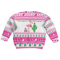 Pink Flamingo Christmas Kid Ugly Christmas Sweater Xmas Holiday Patterns - Wonder Print Shop