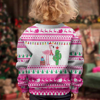 Pink Flamingo Christmas Kid Ugly Christmas Sweater Xmas Holiday Patterns - Wonder Print Shop