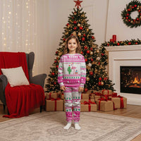 Pink Flamingo Christmas Pajama Set Xmas Holiday Patterns - Wonder Print Shop