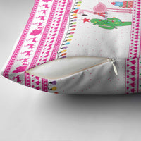 Pink Flamingo Christmas Pillow Cover Xmas Holiday Patterns - Wonder Print Shop