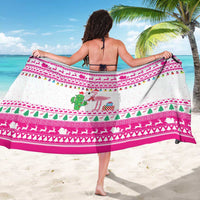 Pink Flamingo Christmas Sarong Xmas Holiday Patterns - Wonder Print Shop