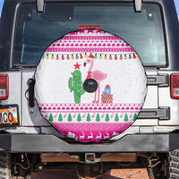Pink Flamingo Christmas Spare Tire Cover Xmas Holiday Patterns - Wonder Print Shop