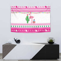 Pink Flamingo Christmas Tapestry Xmas Holiday Patterns - Wonder Print Shop