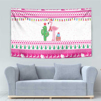 Pink Flamingo Christmas Tapestry Xmas Holiday Patterns - Wonder Print Shop