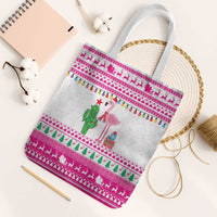 Pink Flamingo Christmas Tote Bag Xmas Holiday Patterns - Wonder Print Shop