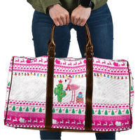 Pink Flamingo Christmas Travel Bag Xmas Holiday Patterns - Wonder Print Shop
