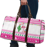 Pink Flamingo Christmas Travel Bag Xmas Holiday Patterns - Wonder Print Shop