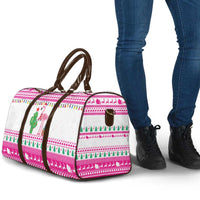 Pink Flamingo Christmas Travel Bag Xmas Holiday Patterns - Wonder Print Shop
