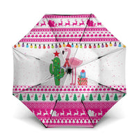 Pink Flamingo Christmas Umbrella Xmas Holiday Patterns - Wonder Print Shop