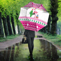 Pink Flamingo Christmas Umbrella Xmas Holiday Patterns - Wonder Print Shop