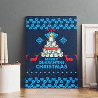 Merry Quarantine Christmas Canvas Wall Art Xmas Holiday Patterns - Wonder Print Shop