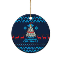 Merry Quarantine Christmas Ceramic Ornament Xmas Holiday Patterns - Wonder Print Shop
