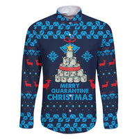 Merry Quarantine Christmas Family Matching Long Sleeve Bodycon Dress and Hawaiian Shirt Xmas Holiday Patterns - Wonder Print Shop